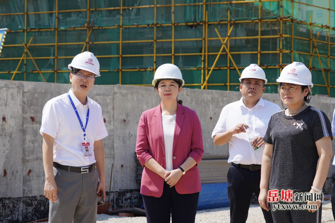 周赏玲带队调研雍玺台、湘菜文博园项目建设工作