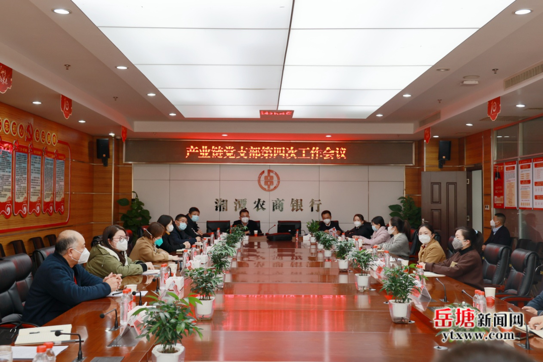 岳塘区金融和现代服务产业链党支部召开四季度工作会议
