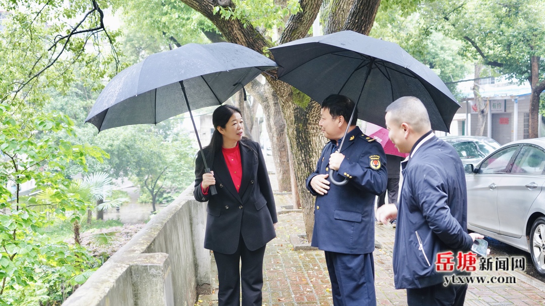 周賞玲檢查山體滑坡及城市內(nèi)澇防治工作