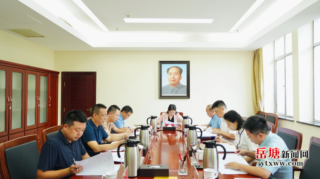 岳塘区人民政府党组理论学习中心组举行集体学习