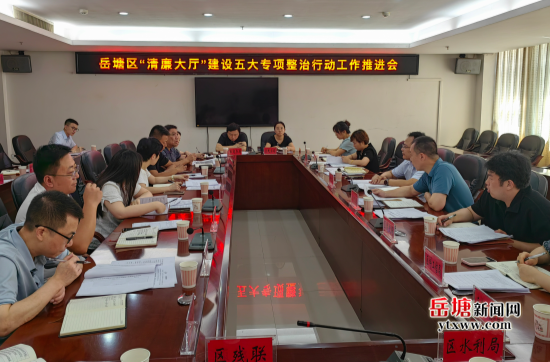 岳塘區(qū)“清廉大廳”建設五大專項整治行動工作推進會召開