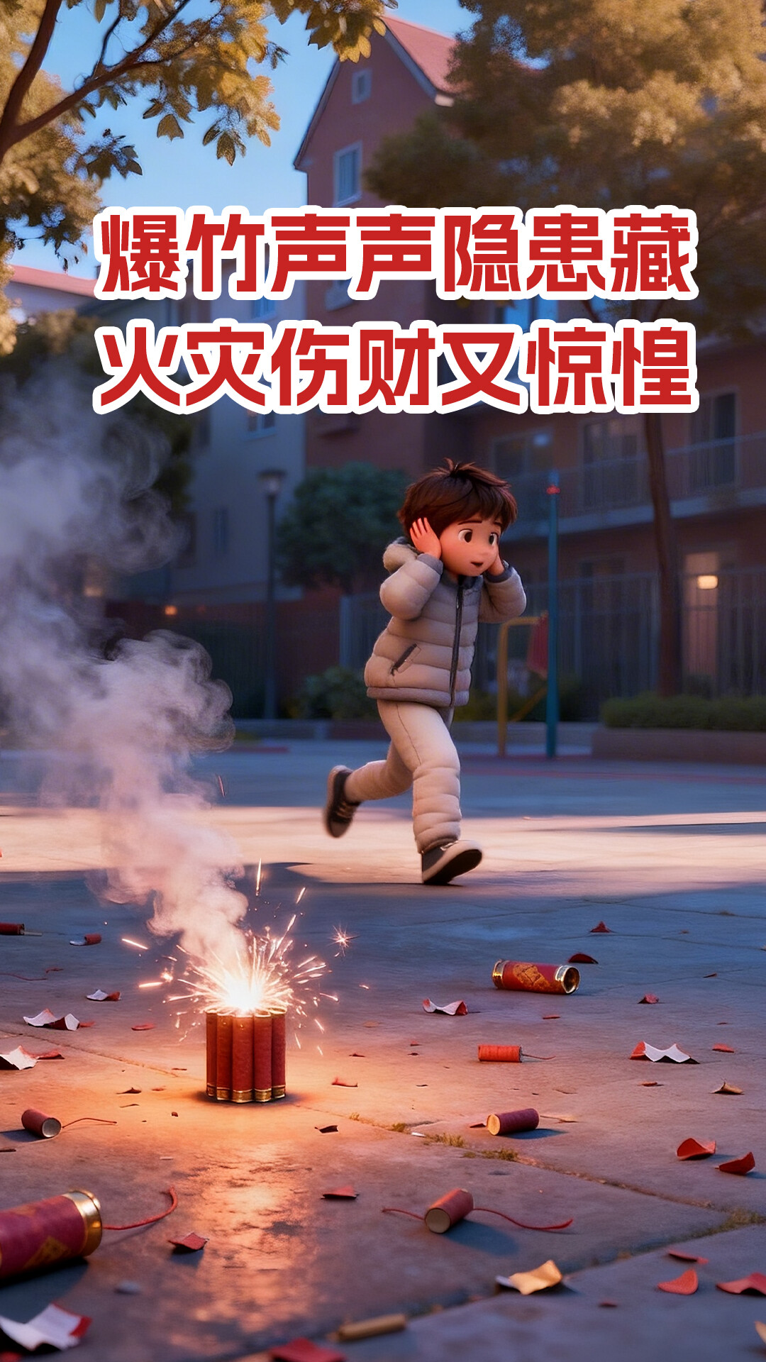 AI海報(bào) | 健康安全責(zé)任大 禁燃煙花福綿長