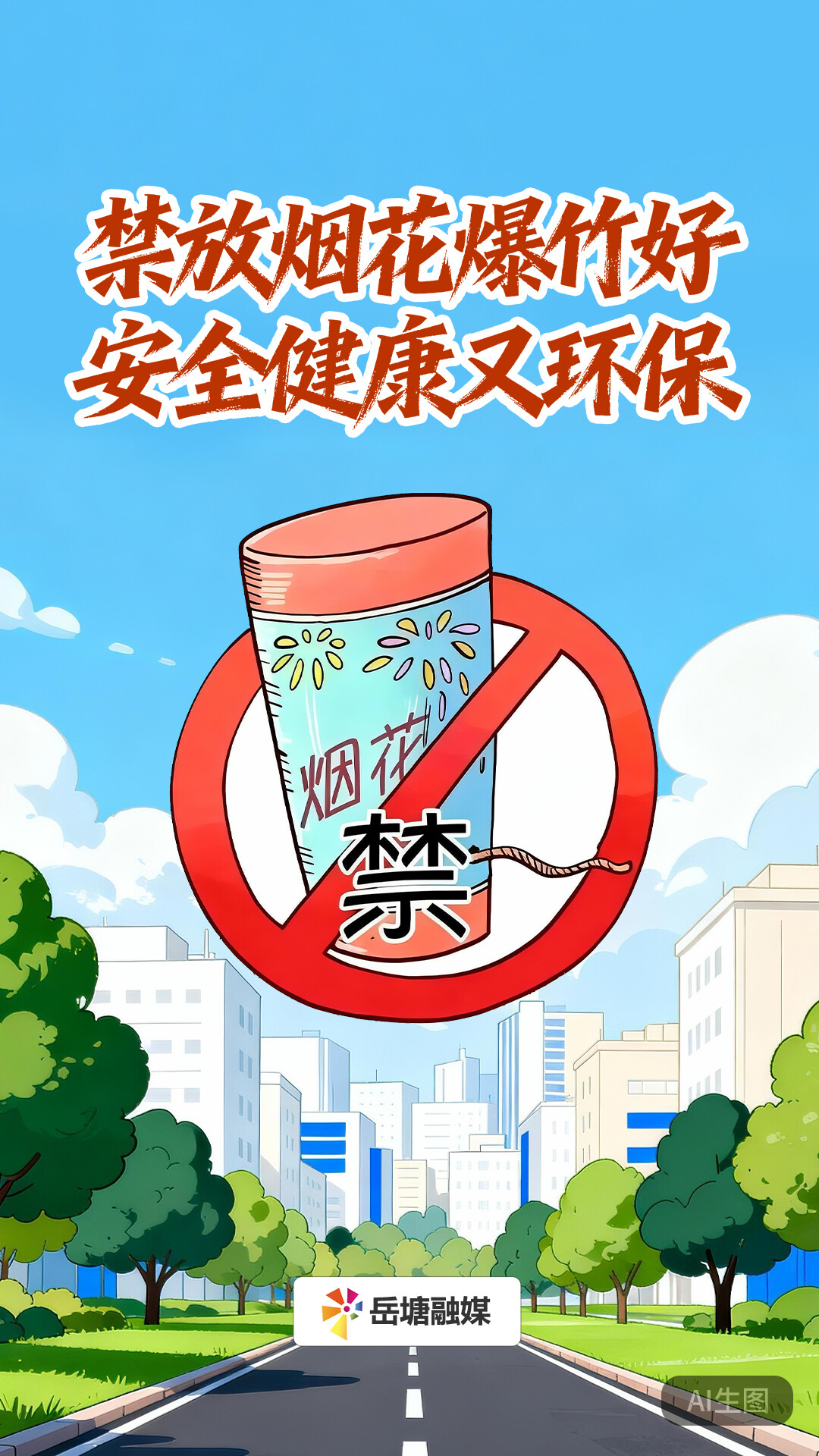 海報(bào) | 禁放煙花爆竹好 安全健康又環(huán)保