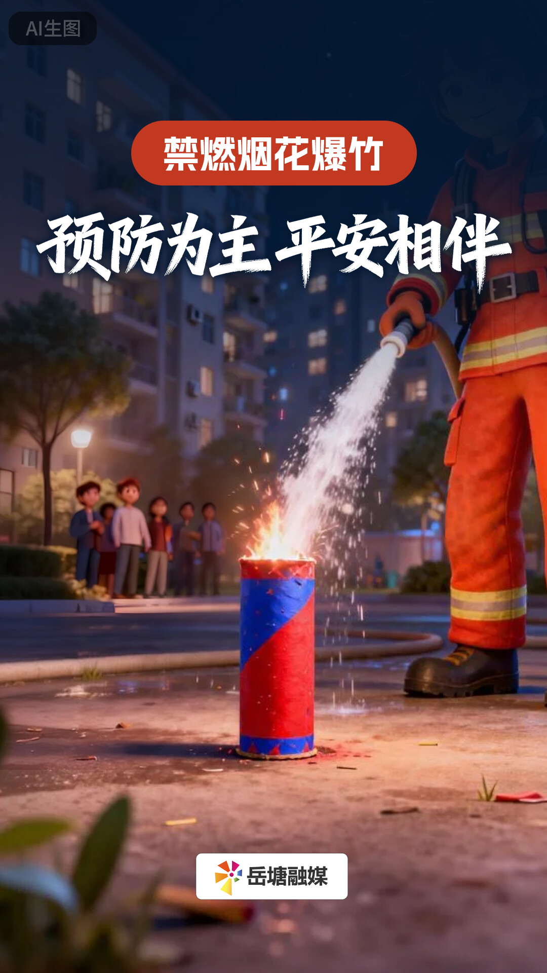 海報 | 不燃放煙花爆竹 預(yù)防為主 平安相伴