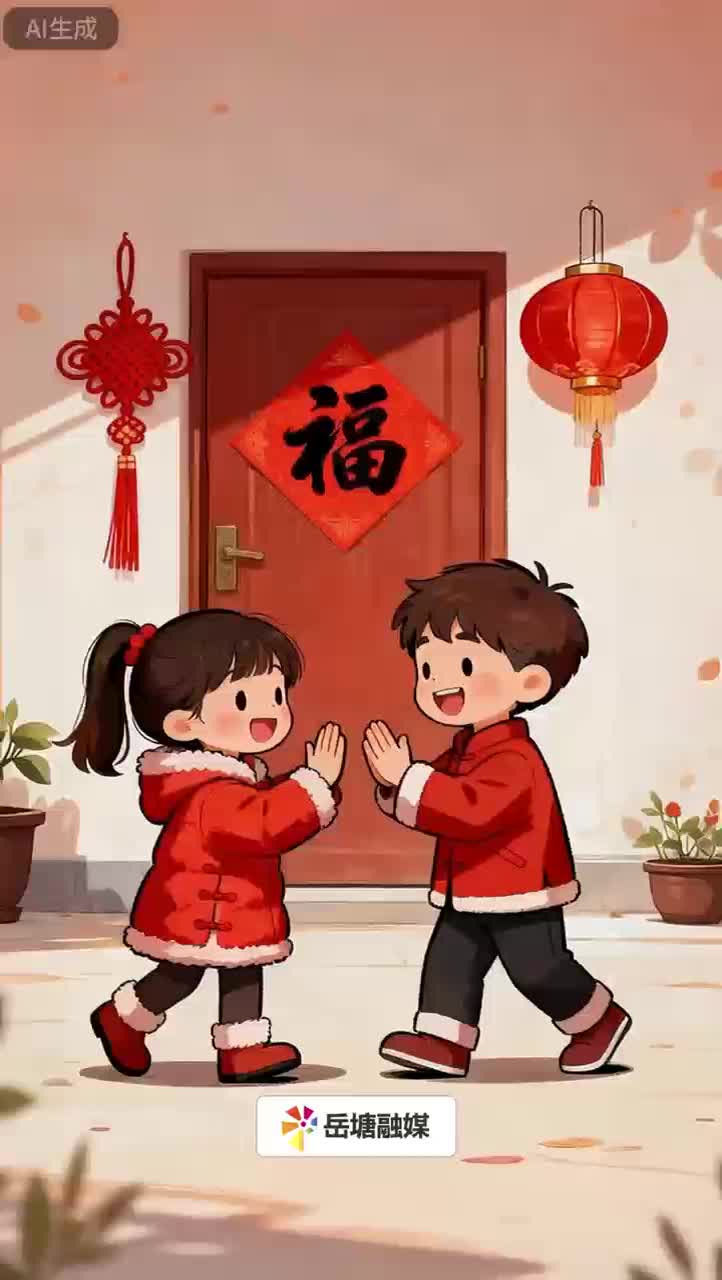 小朋友，拍手笑，不放鞭炮习惯好