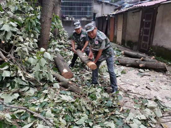 菊花塘社區(qū)退役軍人志愿先鋒隊(duì)迅速排除安全隱患