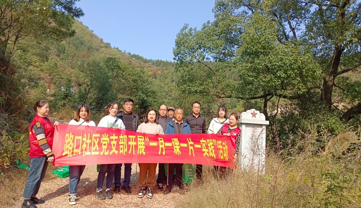 昭山鎮(zhèn)路口社區(qū)開展“追尋紅色足跡  傳承革命精神”主題黨日活動