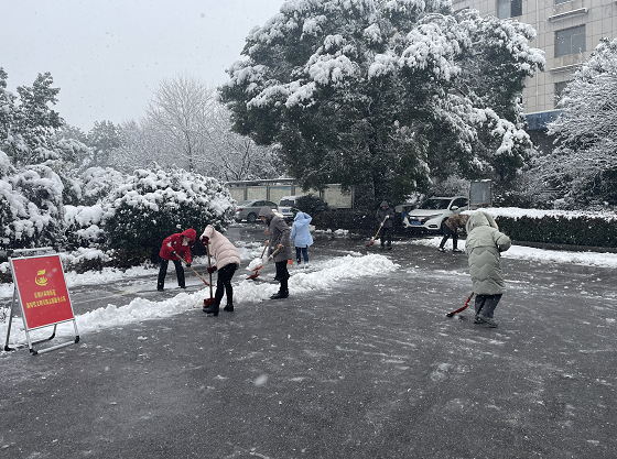 以雪为令 荷塘街道开展扫雪除冰志愿服务行动