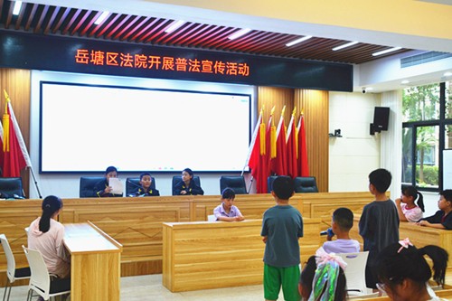 岳塘法院：暑假普法不打烊  守护“未”来不止步