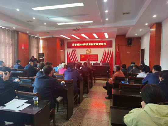 岳塘村开展就业创业政策宣传活动