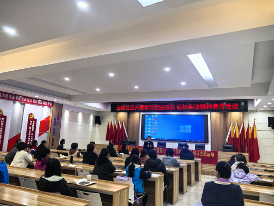 尊憲崇法丨云峰社區(qū)開展“憲法護航美好生活，法治點亮平安家園”宣傳活動