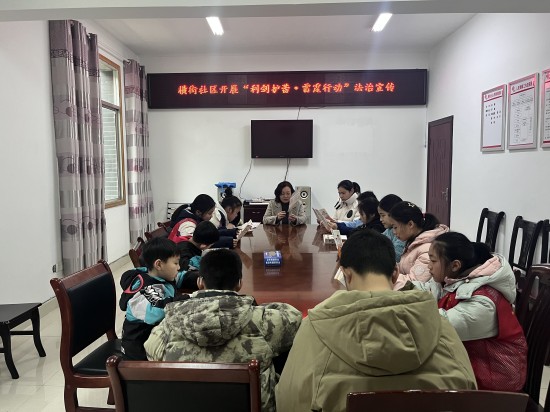 橫街社區(qū)開展“利劍護蕾·雷霆行動”法治宣傳活動