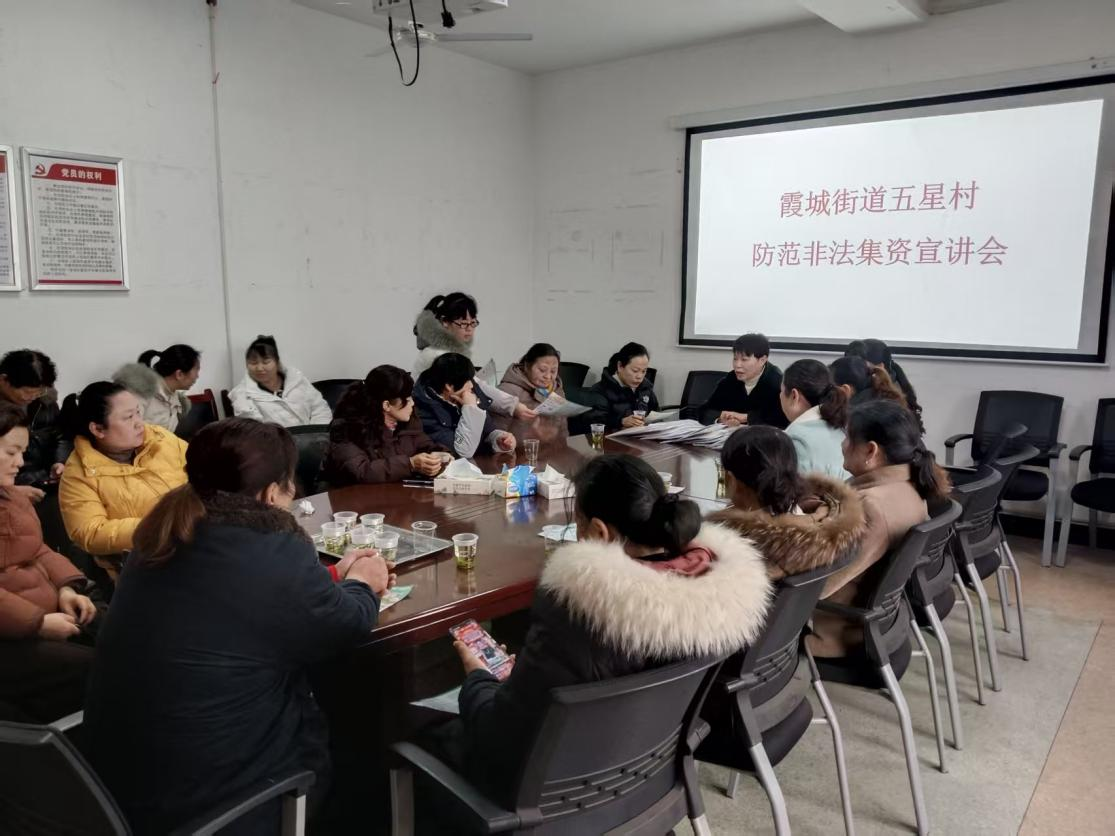 守住钱袋子 护好幸福家——五星村开展防范非法集资宣传