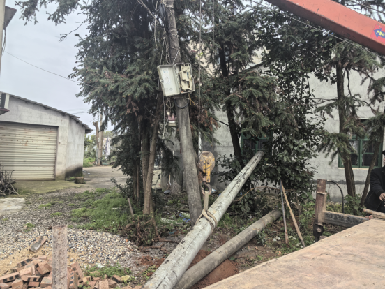 板塘合作社：落實“三聽三問” 快速搶修傾斜電線桿