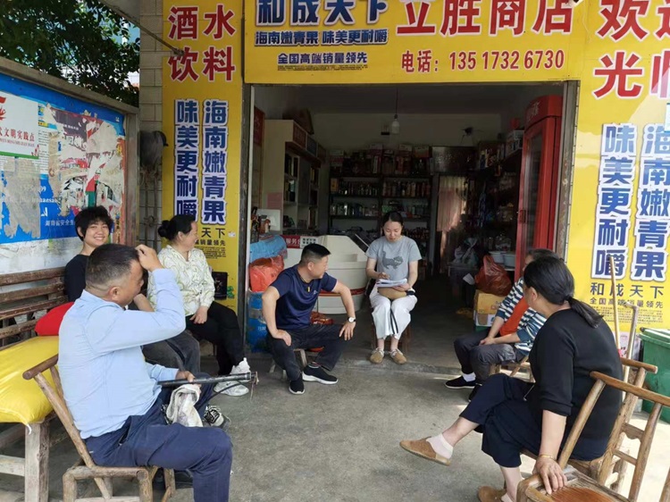 昭山镇玉屏村：党员志愿者下户排查宣传 筑牢安全生产“防护网”